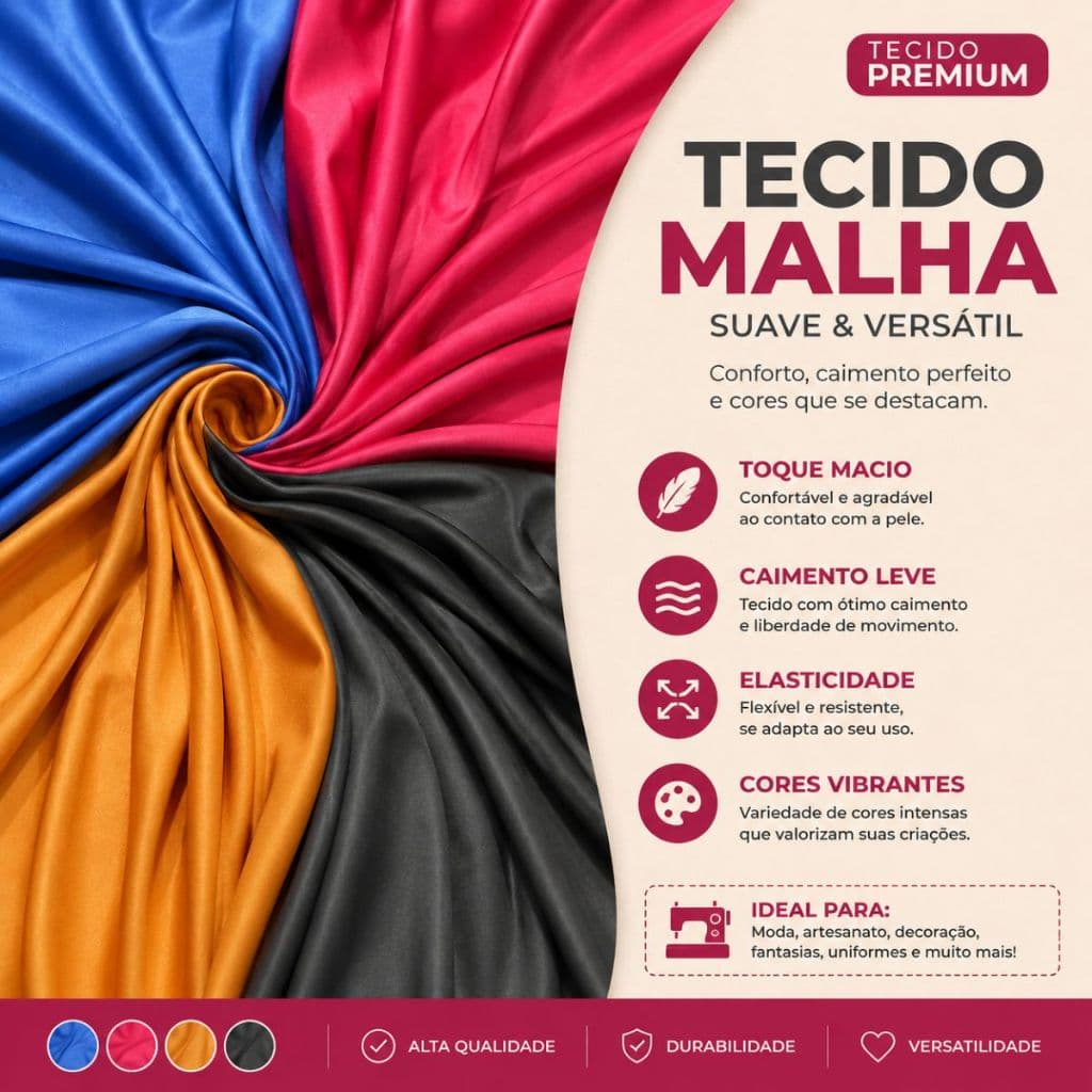 Tecido Helanca Light Lycra Tensionada Varias Cores 2 Metros por 1,85 Metros Decoração Festas