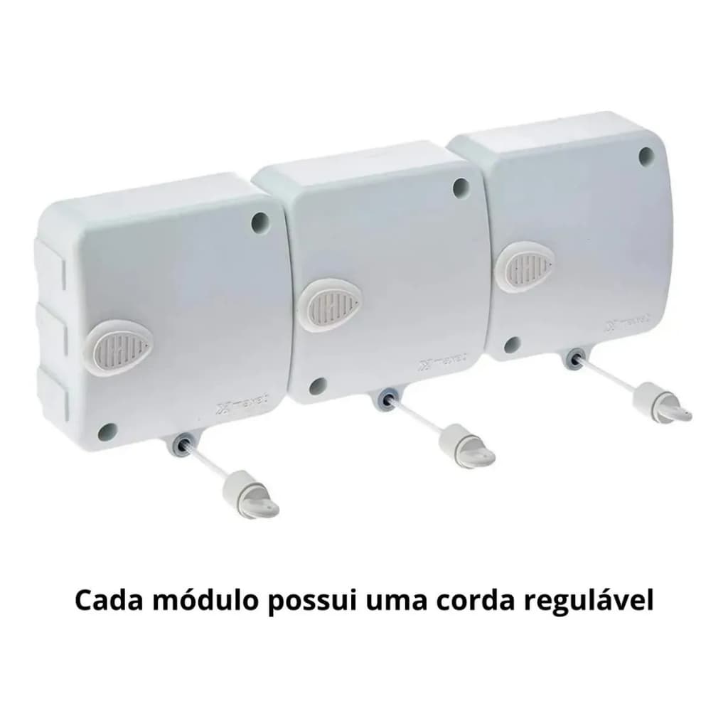 Varal de Parede Automático Stendmax com Corda Retrátil de 6m