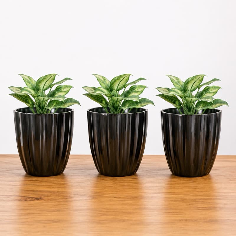 Kit 3 Vasos de Plantas Resistente Decorativo Moranga Nº4