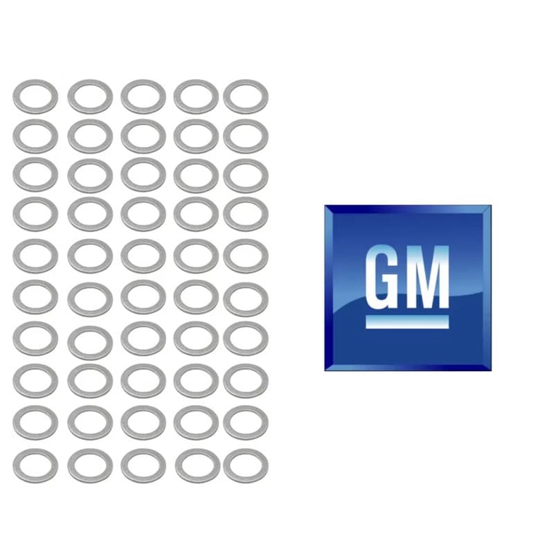 Kit 50 Anéis Arruelas Vedação Bujão do Cárter GM 14mm Alumínio | Pronta Entrega