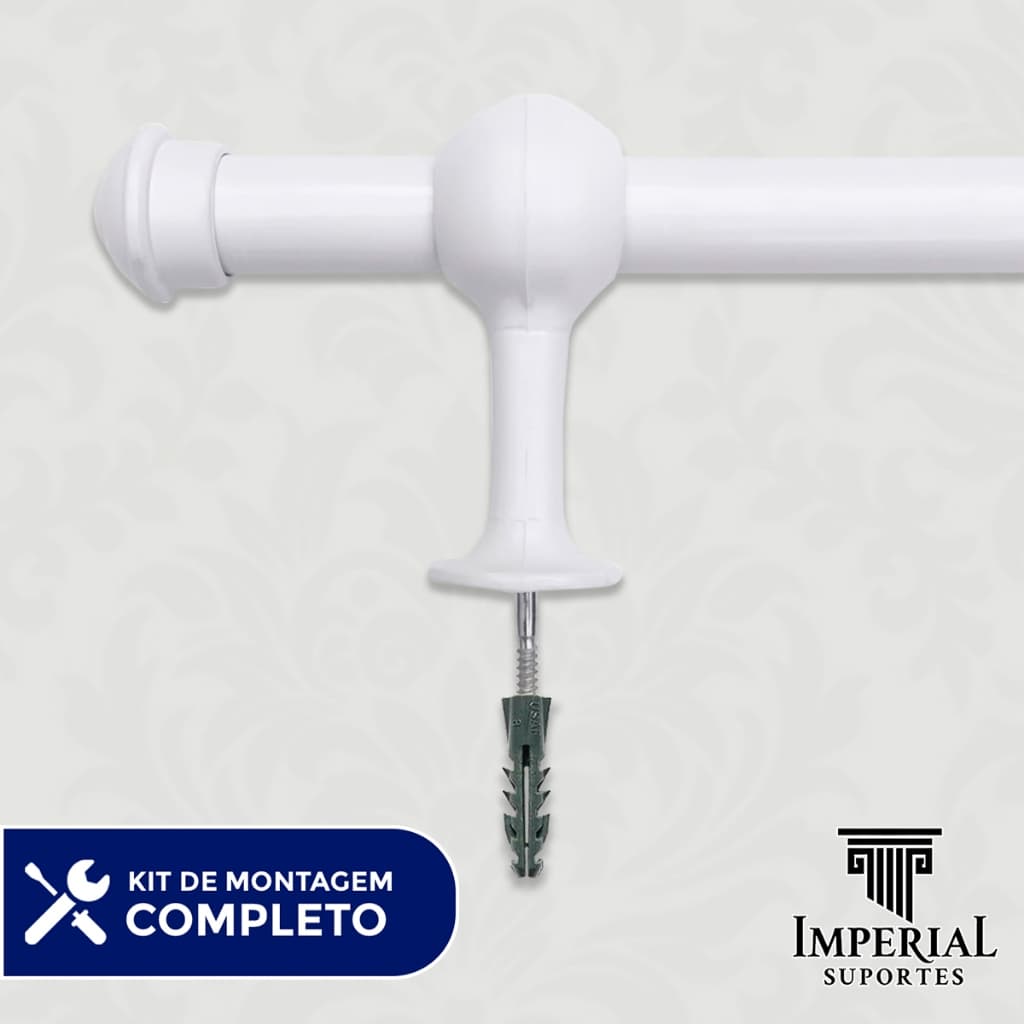 Varão de Madeira para Cortina Simples 2,40 metros 19mm Varal Varao Vara Cortinas Haste