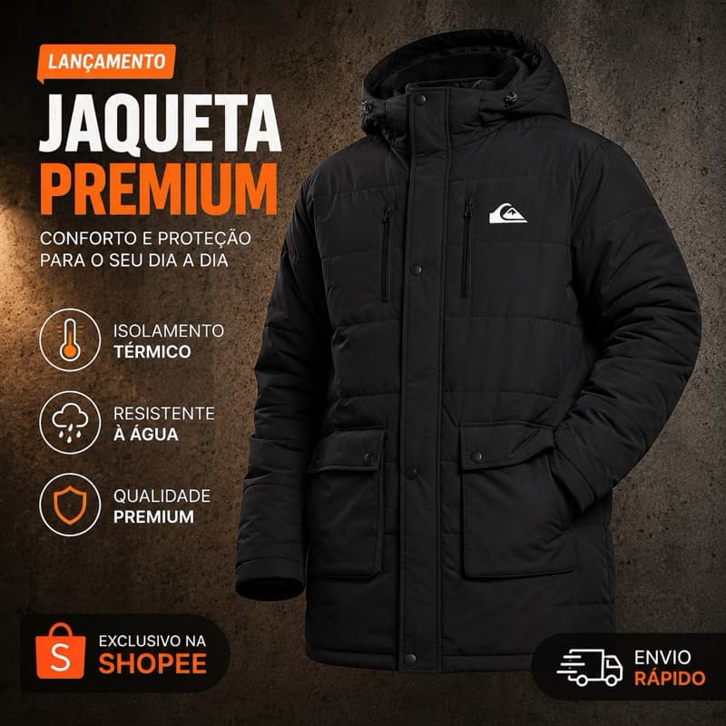 Jaqueta Masculina Com Capuz Premium Casual Inverno Confortável