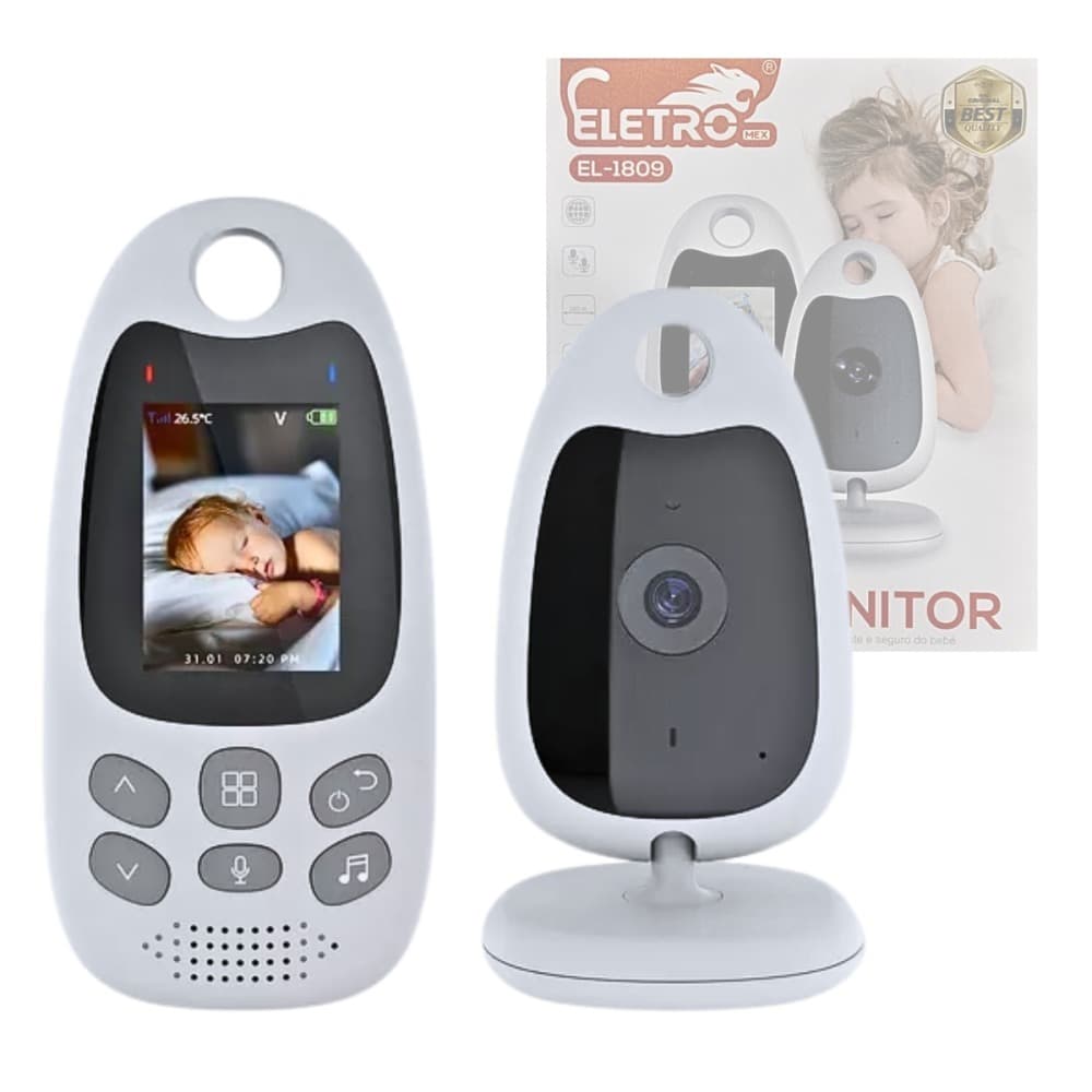 Babá Eletrônica Câmera Portátil Com Monitor Vídeo Colorido Baby ELETRO EL-1809