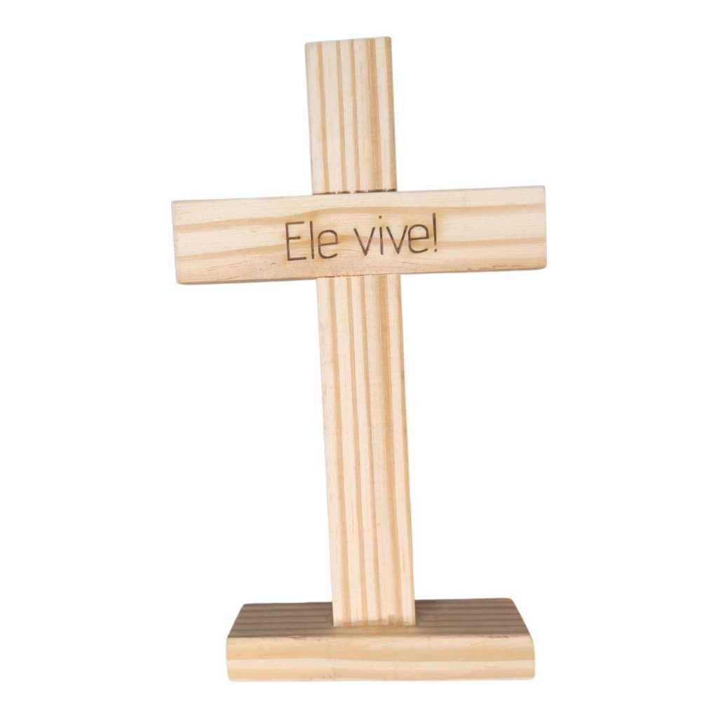 Crucifixo de Madeira para Decoração - Design Clássico e Atemporal, Feito à Mão