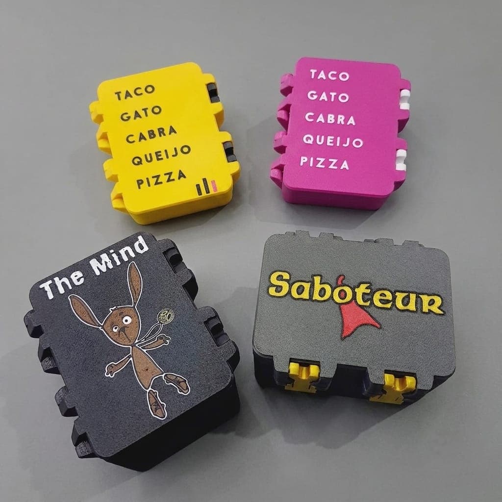 CAIXA CASE DECK BOX ORGANIZADORA PARA JOGO TACO GATO  - THE MIND - SABOTEUR (COM OU SEM SLEEVE)