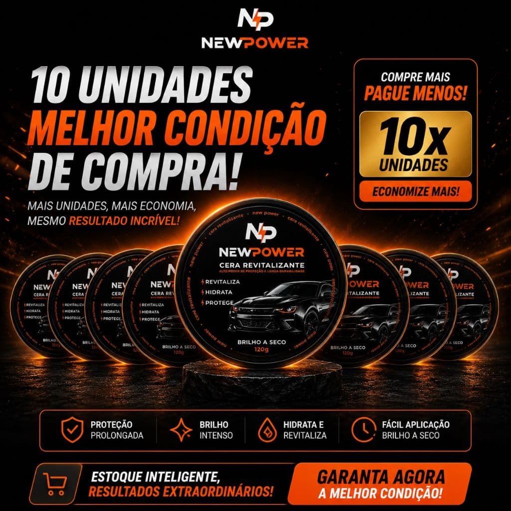 Cera Revitalizadora de Plástico New Power Atacado 10 Unidades
