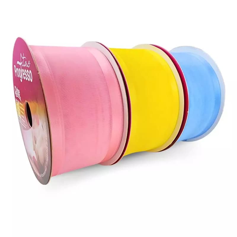 Fita Voal c/ Borda Cetim ZC 38mm Progresso N°9 10m