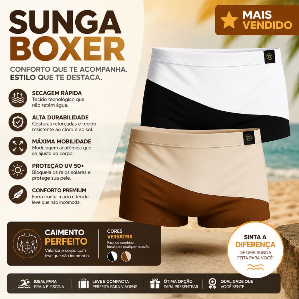 Kit 2 Sungas Boxer Masculinas