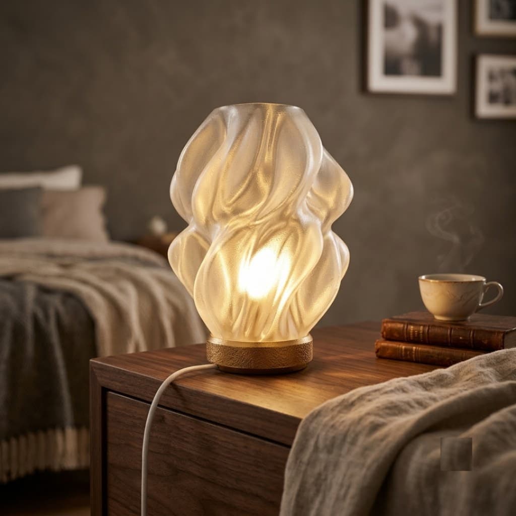 Abajur Luminária De Mesa Sala Quarto Mesa de Cabeceira Design Moderno Com Lâmpada LED