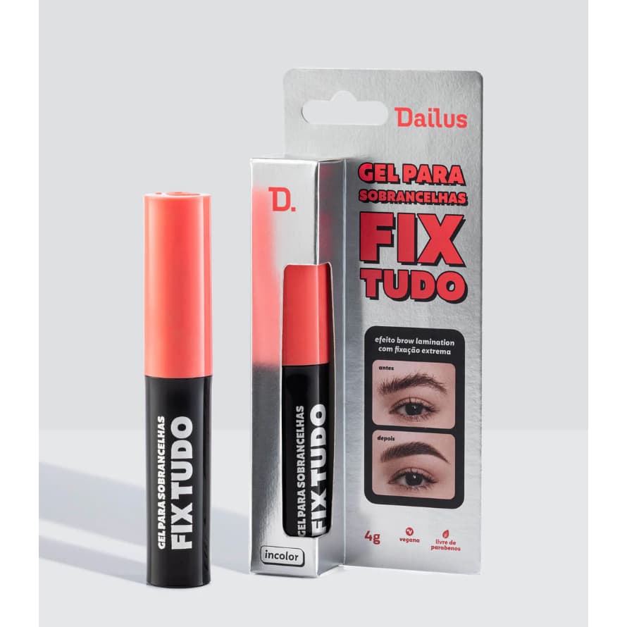 Gel para Sobrancelhas Fix Tudo Efeito Brow Lamination | Fixação Extrema Transparente Longa Duração
