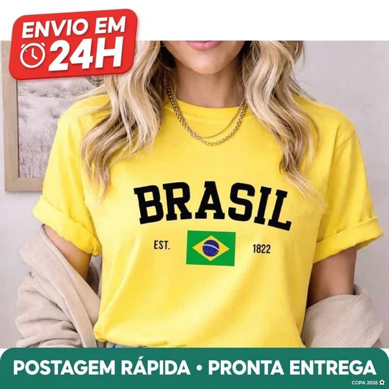 Camisa Feminina Seleção Brasileira Estilo Casual Premium