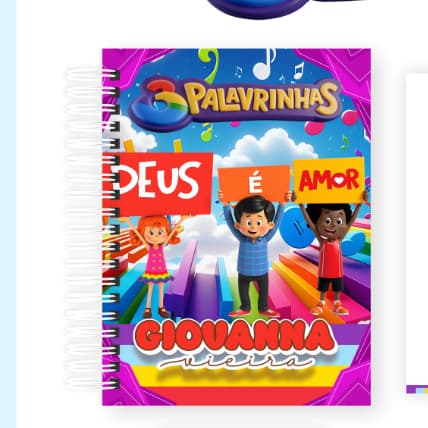 Agenda Escolar 3 PALAVRINHAS 3 personalizado com nome