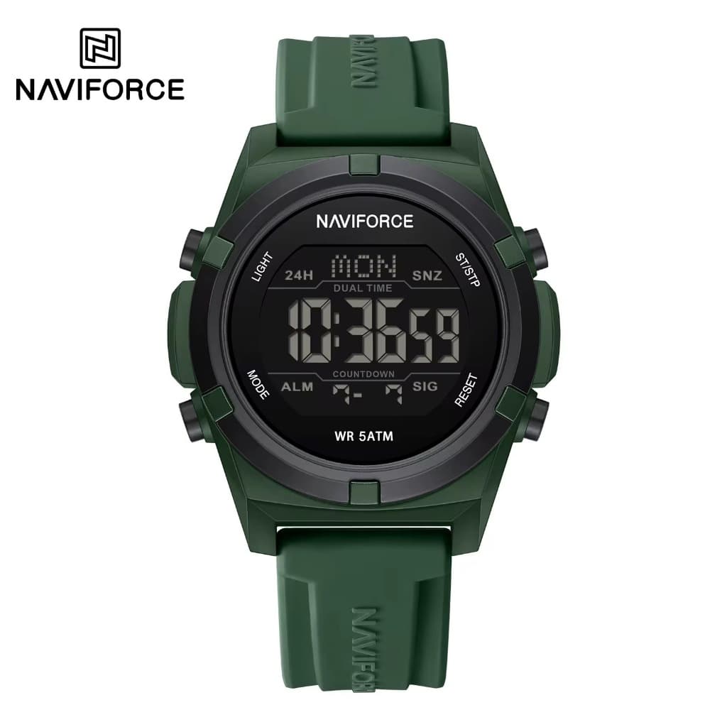 Relógio Digital Naviforce NF7127 Masculino LED 5ATM Esportivo 1 Ano
