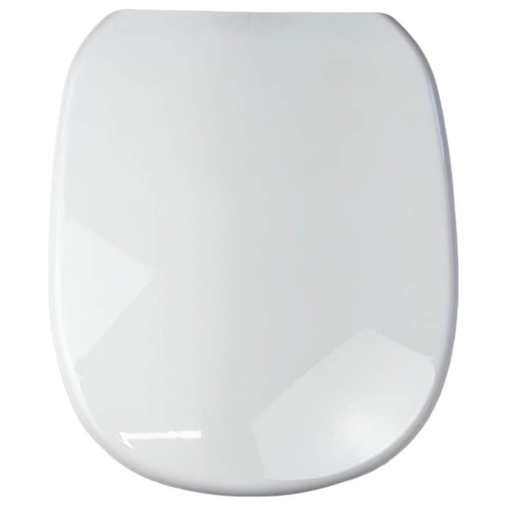 Assento Sanitário Soft Close Quadrado Branco Universal em Plástico Reforçado Fechamento Suave DEKO