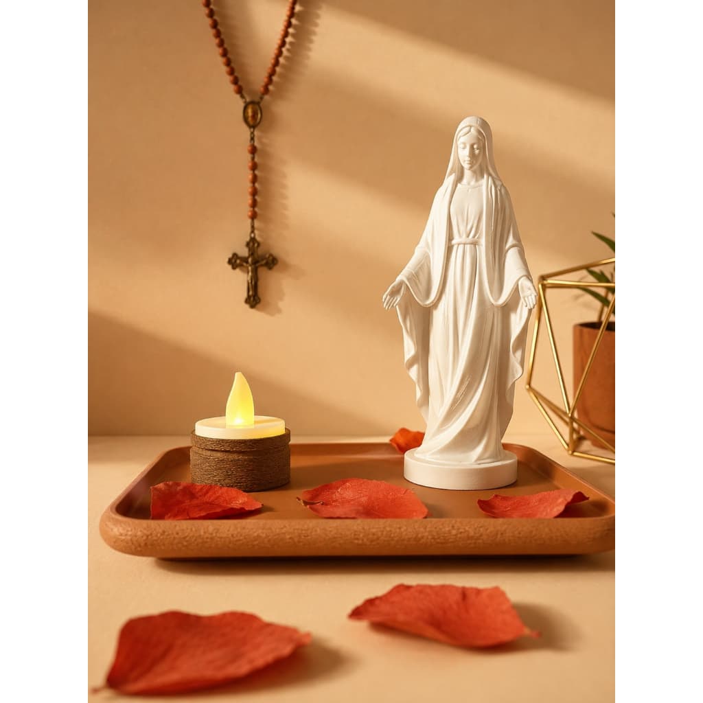 kit nossa senhora 5 peças religioso catolicismo + brinde