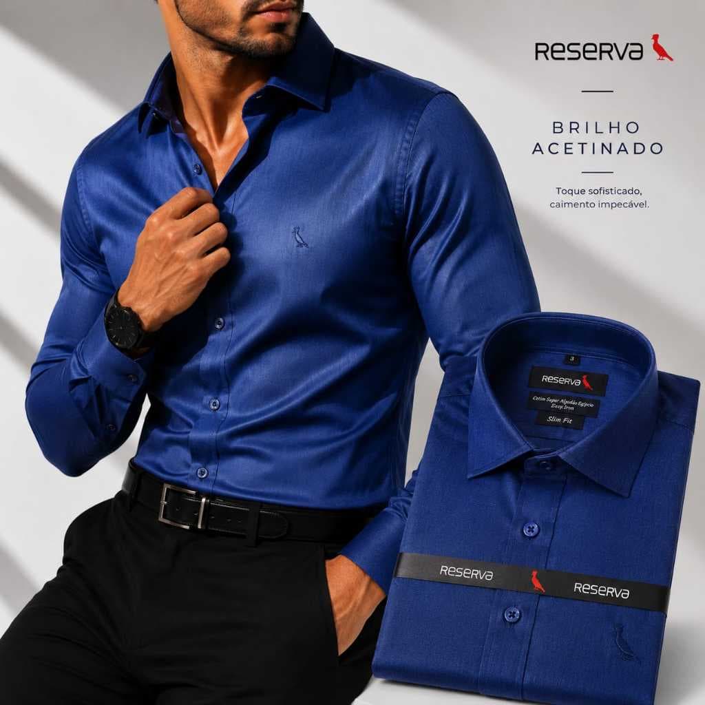 CAMISAS - Marcas Famosas - Outlet Reserv - Manga Longa - Camisas Sociais