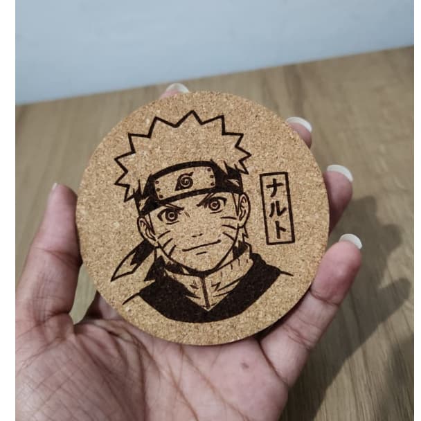 Porta-Copo de Cortiça Personalizado com Gravação a Laser | Geek, Anime, Gamer e Presentes Criativos