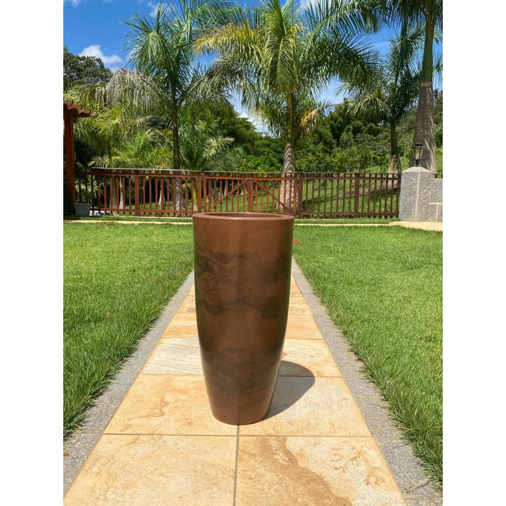 Vaso Para Plantas Coluna Ibiza Slim 62 cm altura Jardim Casa Decorativo