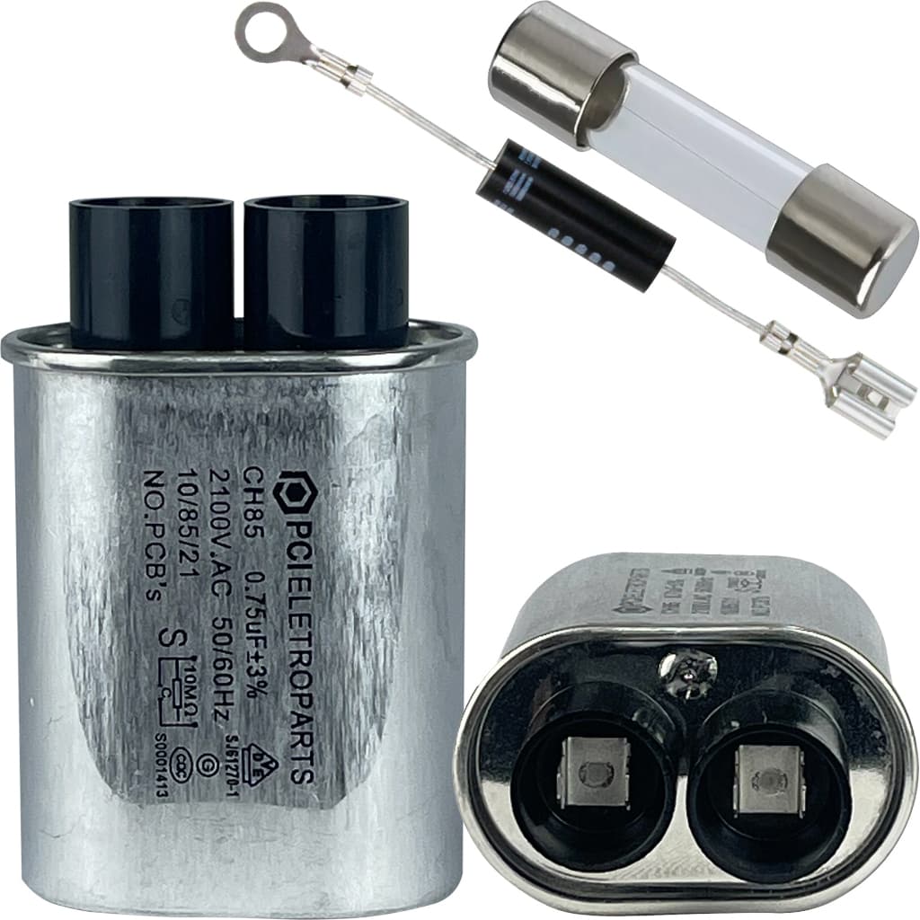 Kit Reparo Microondas Capacitor 0,75uf + Diodo + Fusivel 20a