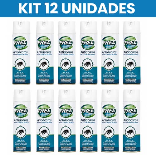 Kit 12 Anti Ácaro Free Inset Original 300ml Inseticida