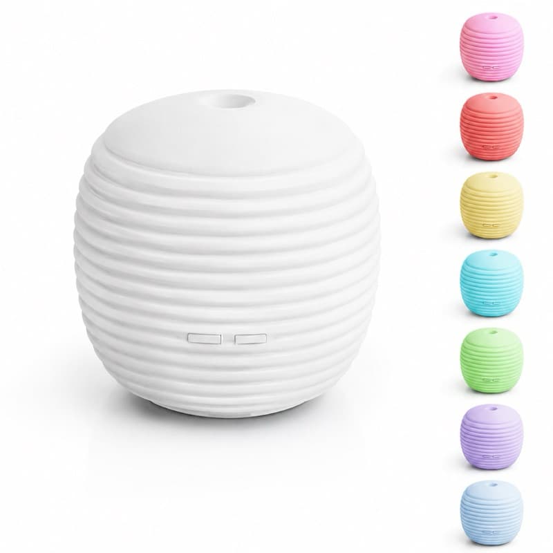 Difusor de Aroma Ultrassônico LED RGB 100ml Umidificador USB 57014
