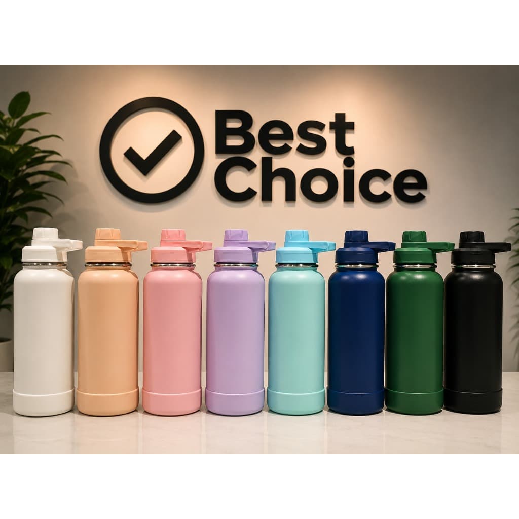 Garrafa Térmica Esportiva Aço Inoxidável Com proteção de Silicone 350ml/550ml/800ml/1000ml