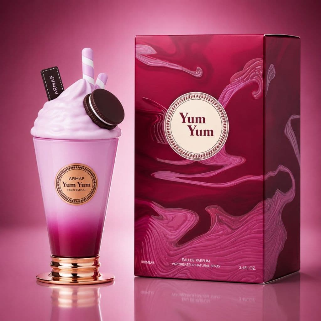 Perfume Arabe Feminino Yum Yum MilkShake Explosão de Cereja, Baunilha e Luxo Doce 100 ml