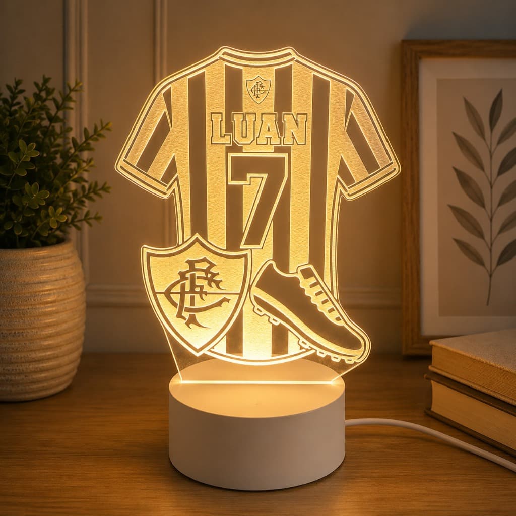 Luminária LED Fluminense /Abajur / Luz Noturna / Presente criativo