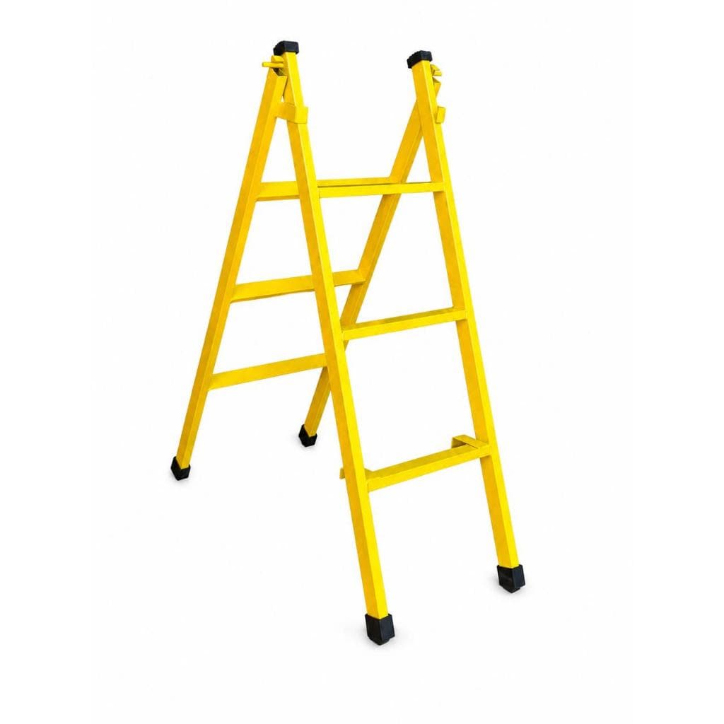 Escada Extensiva 3 e 4 Degraus Metal Aço Reforçado 3 em 1 Multiuso LeDu Metais