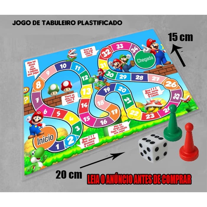 JOGO DE TABULEIRO DO SUPER MARIO E TODOS OS TEMAS PARA LEMBRANCINHAS INFANTIL