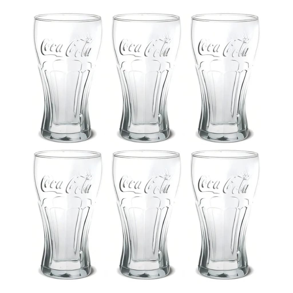Jogo Copo Coca-cola Contour Vidro 300ml 6 Unidades - Nadir