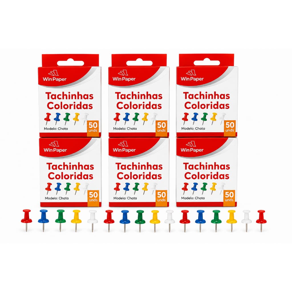 Kit 150 Tachinha Percevejo Colorida P/ Mural E Quadro Cortiça