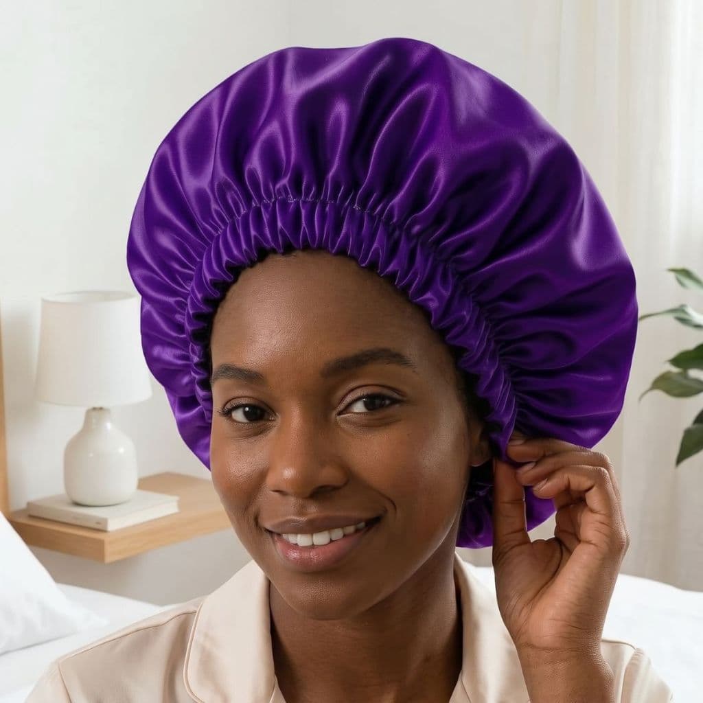 Touca De Cetim Dupla Face Anti Frizz Para Dormir Confortável Envio Imediato