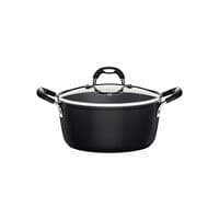 Caçarola Tramontina Mônaco Induction em Alumínio com Revestimento Interno e Externo Antiaderente Preto 20cm 2,6l