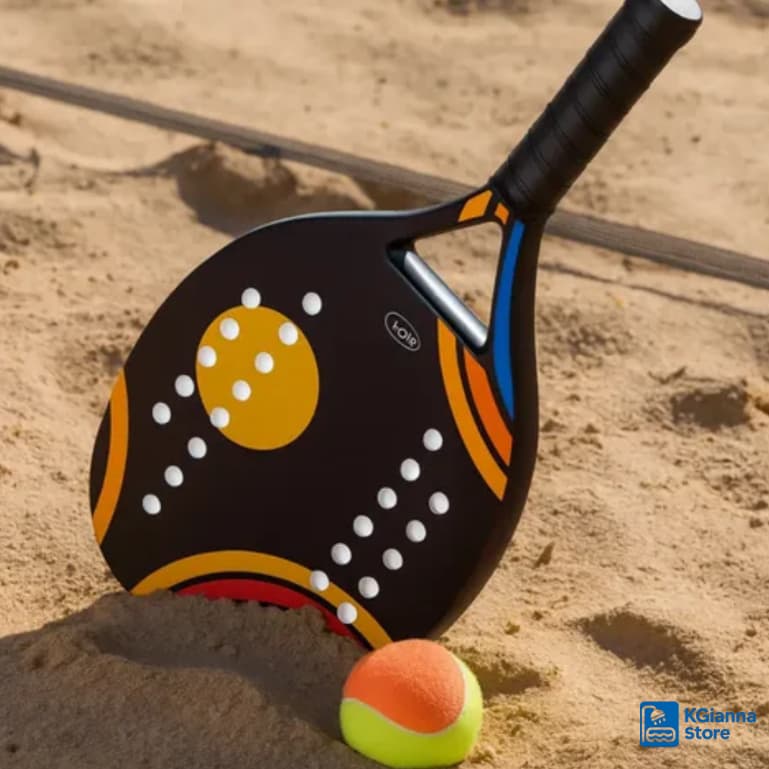 Raquete Beach Tennis Mor Fibra De Vidro Leve + Kit 3 Bolinhas beach tennis