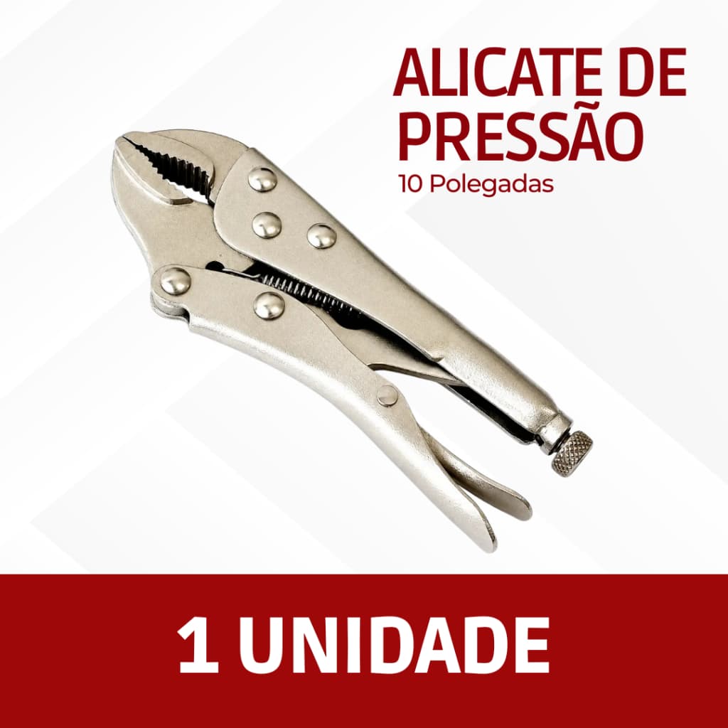 Alicate Pressão 10 Polegadas Grande Açocarbono Mordente Curvo