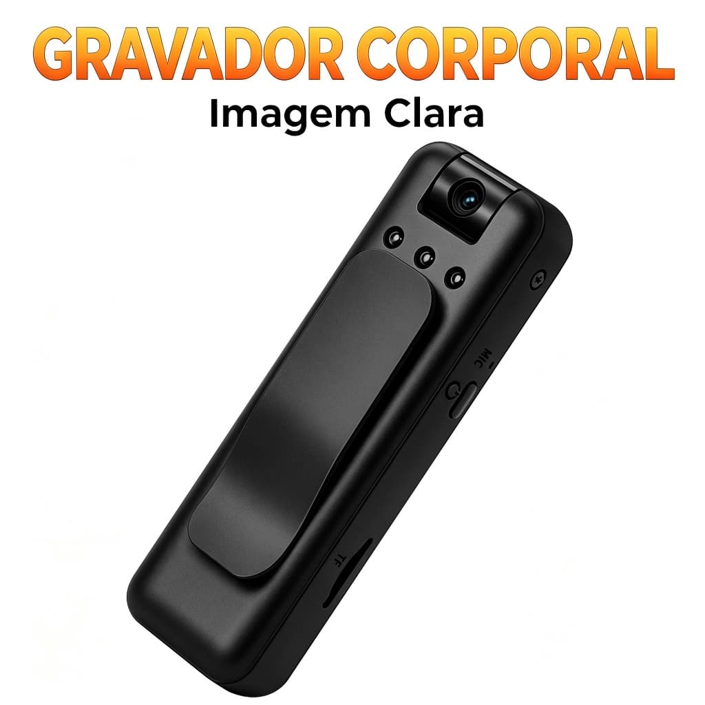 Mini Câmera Corporal HD Portátil WiFi Visão Noturna Gravação de Vídeo Clipe 180° Recarregável