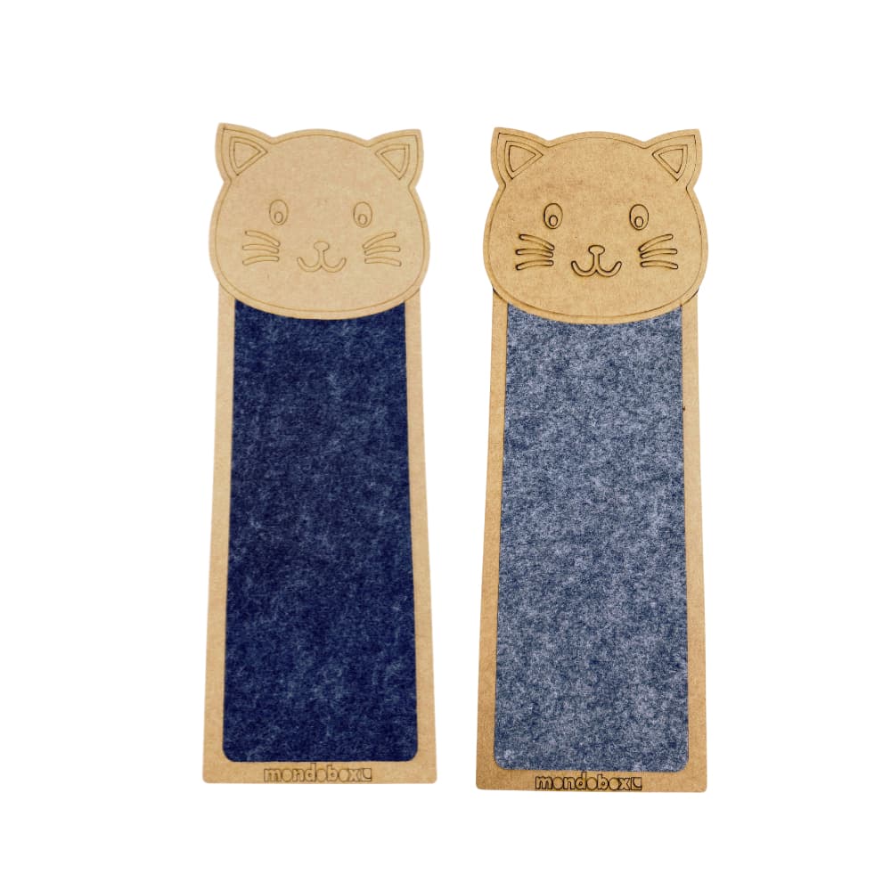 Arranhador de Gato Parede 51x16cm Mdf Fixo Acessorio para Gatos Kit 2 Unidades Brinquedo Gatificação
