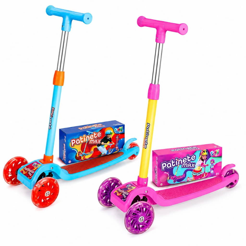 Patinete Infantil Com Led Musical 3 Rodas - Até 54kg