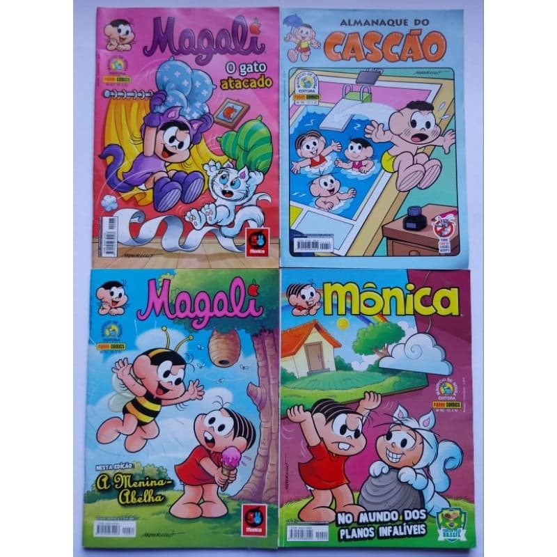 Kit 4 Gibis Turma da Mônica Panini Comics