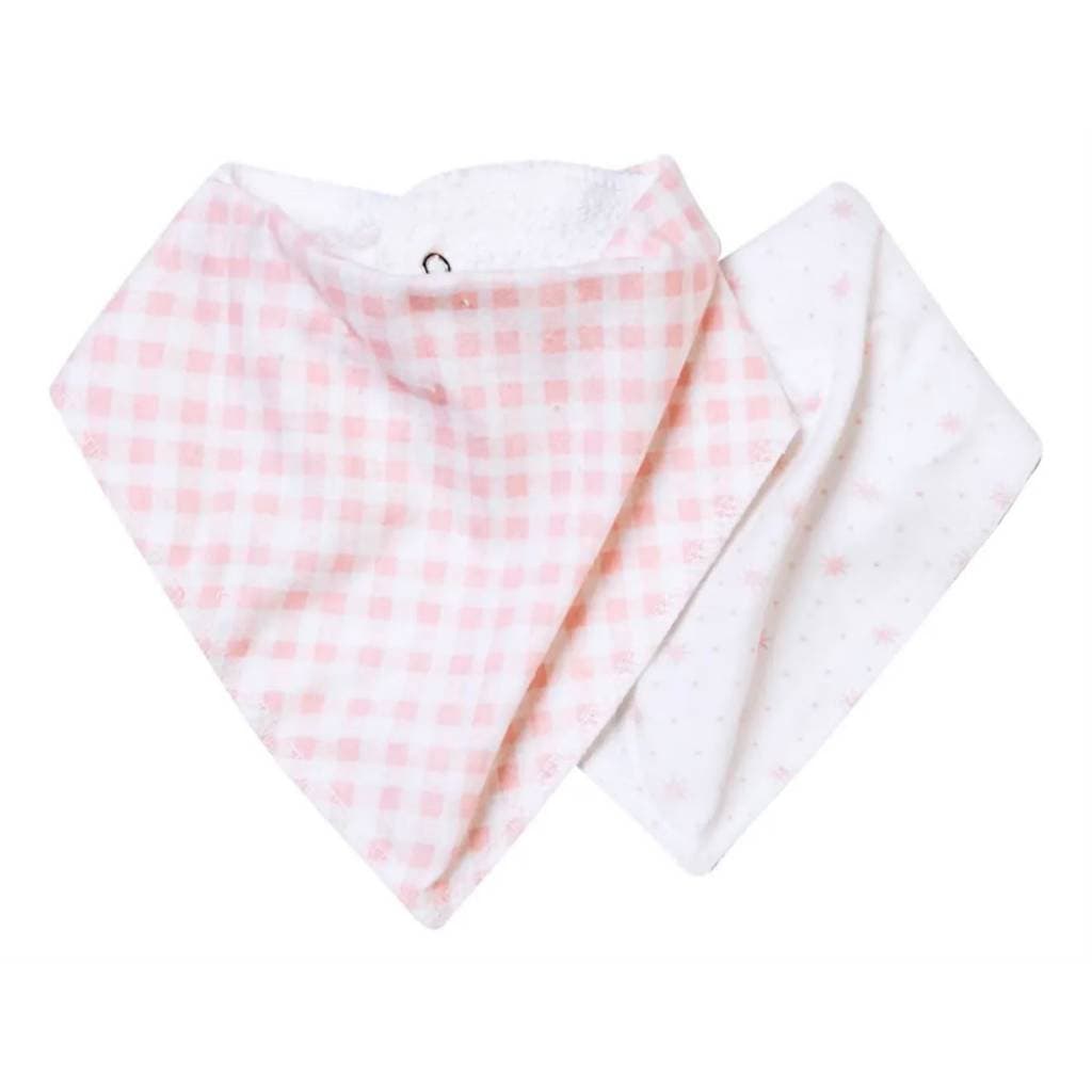 Babador Bandana Xadrez Rosa Papi Baby Babador Menina