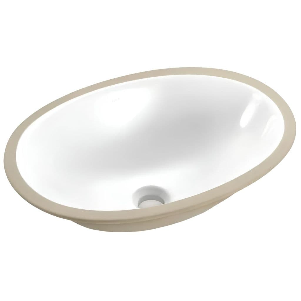 Cuba De Embutir Oval 49x36cm Il600 Icasa Branco Brilho