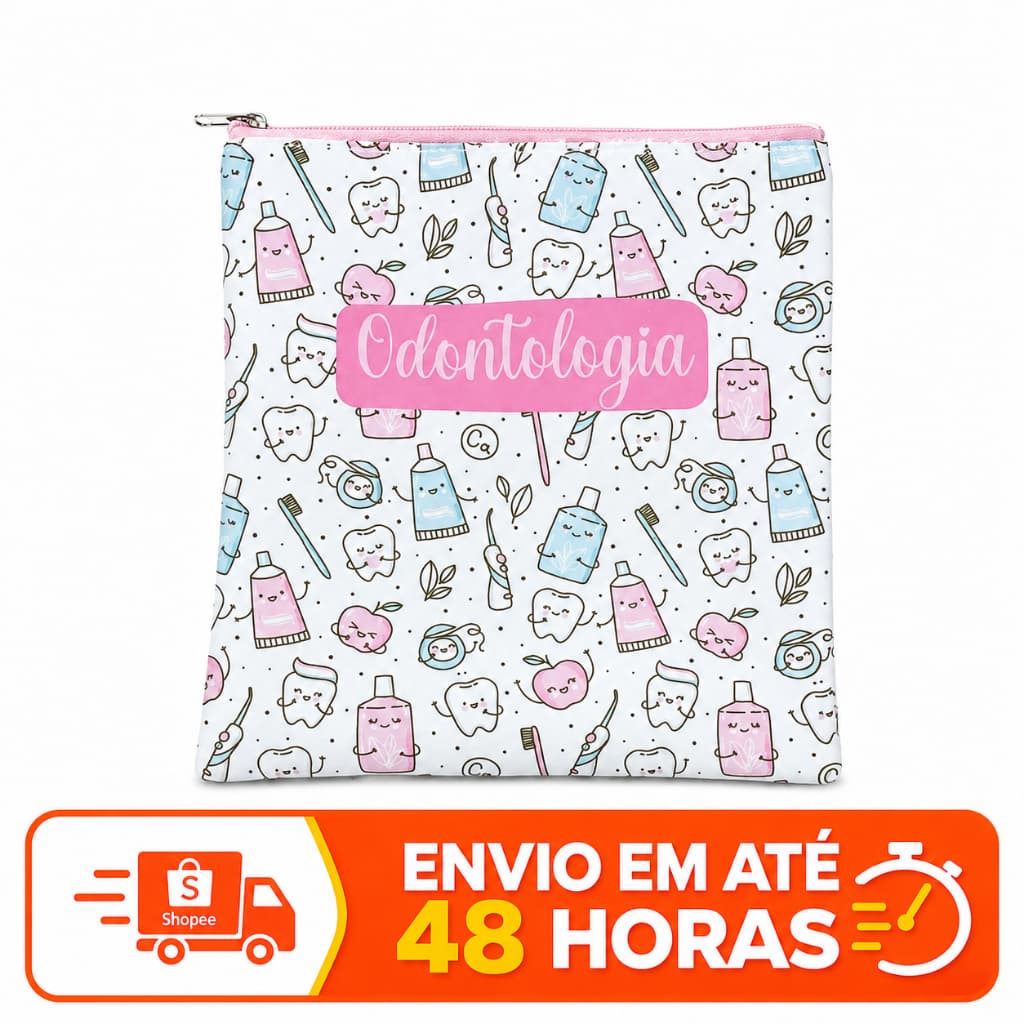 Porta Jaleco ou Estojo Slim Profissoes Odontologia Tecnico Segurança Organizador Transporte Hospital