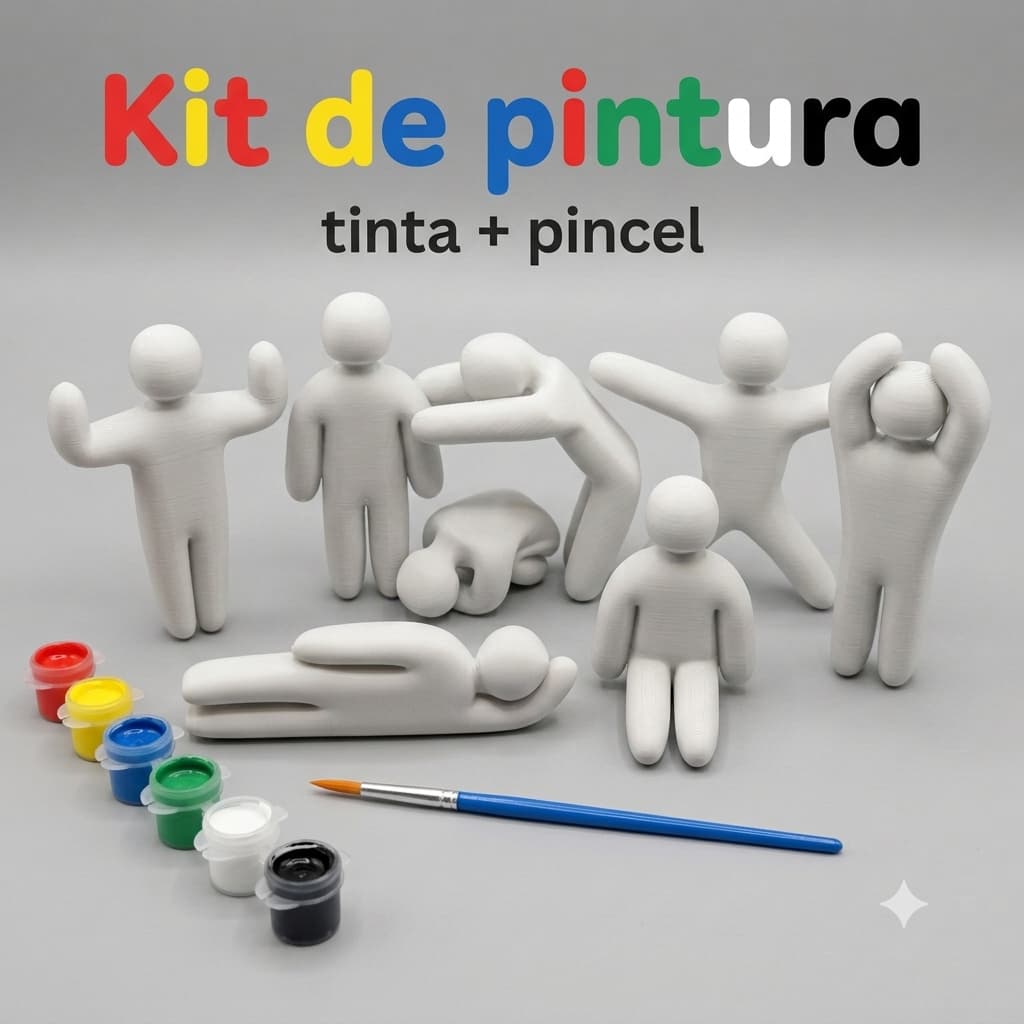 MECCHA CAMALEON Kit para Pintura Reutilizável Caça ao Tesouro com Tintas e Pincel Atividade Infantil