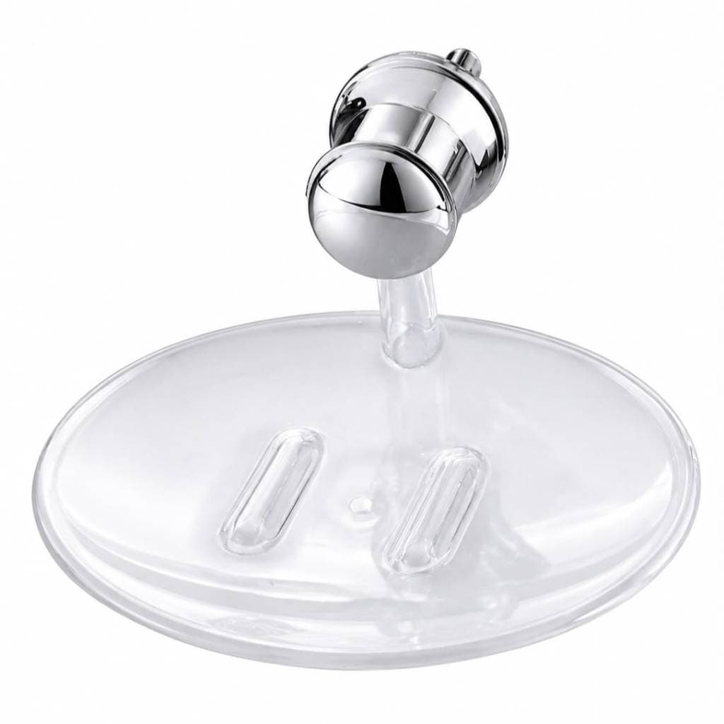 Saboneteira Oval de Parede Para Banheiro Porta Sabonete Transparente ABS Acrilíco