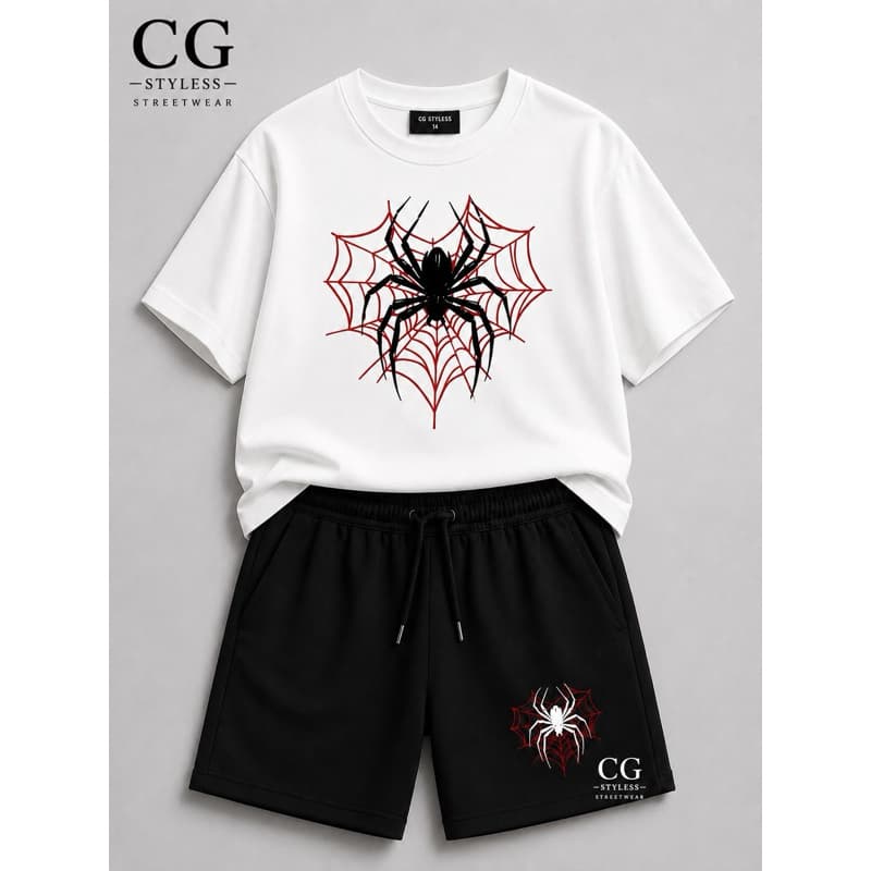 Conjunto Infantil Menino Camiseta e Short Moletinho Streetwear Verão Casual Masculino 2 ao 16 homem aranha