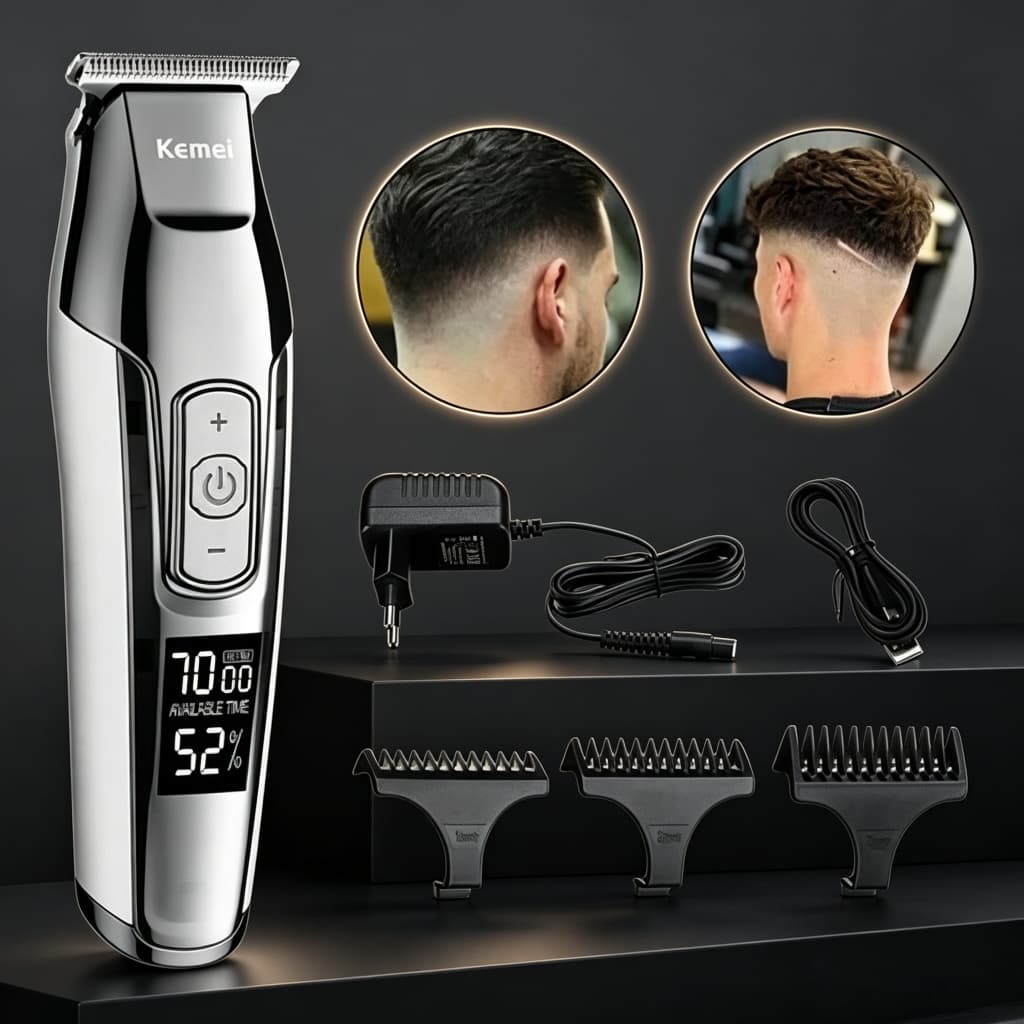 Máquina De Cortar Cabelo Acabamento Profissional Aparar Pelos Kemei Km-5027 100v/220v Original