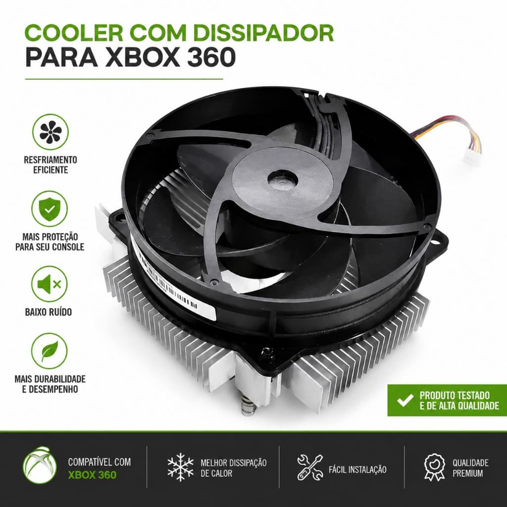 Cooler c/ dissipador xbox 360