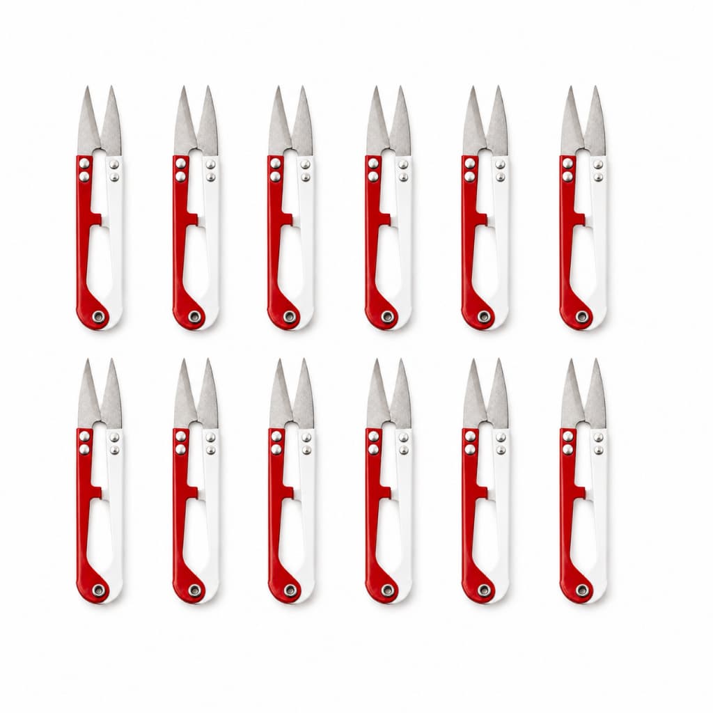 Kit 12 Tesouras de Arremate Pequenas Corte de Linha Profissional para Costura Artesanato Bordado Patchwork Aço Inox