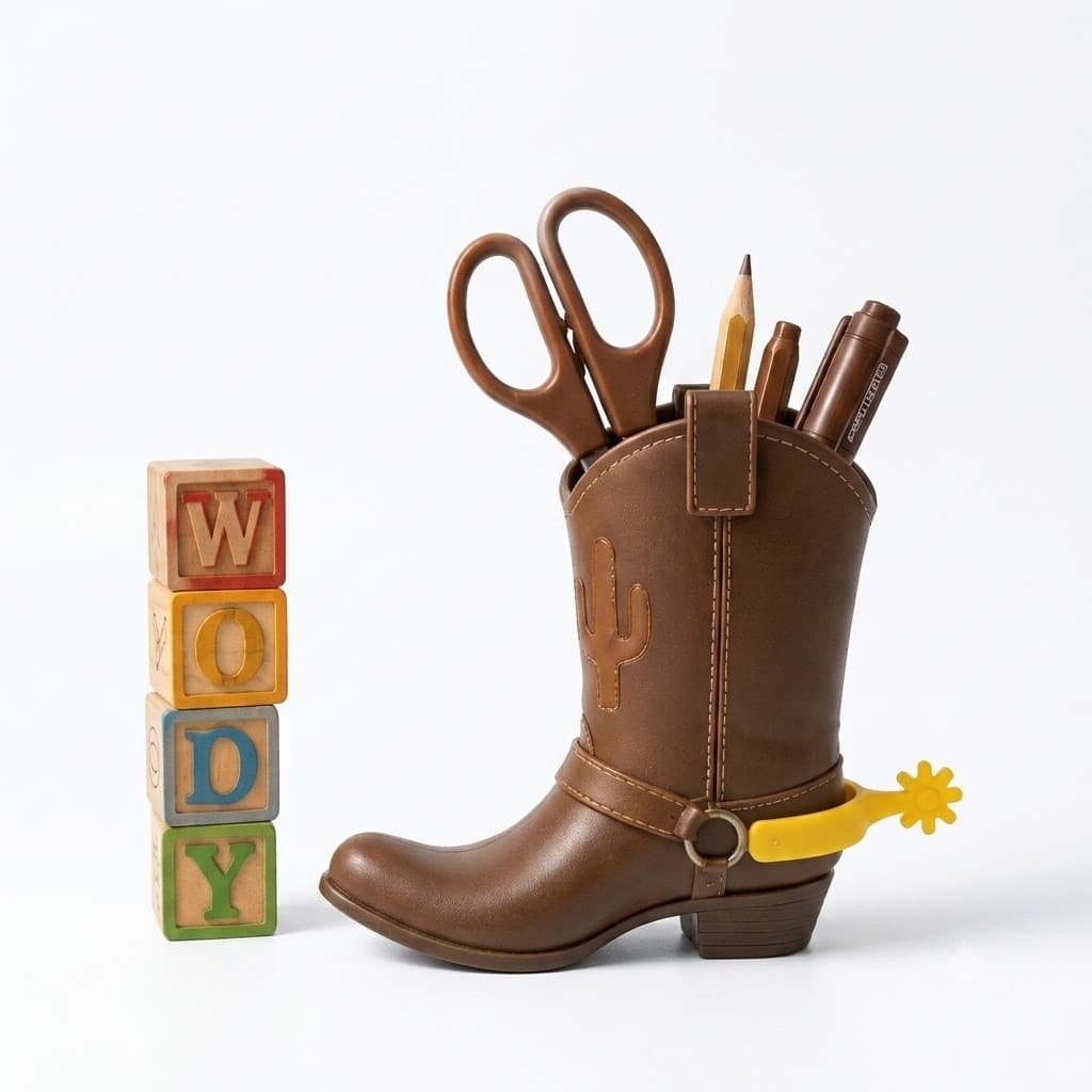 Porta Caneta Bota Do Woody Toy Story Enfeite Organizador